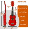 3RD AVENUE SOPRANO UKULELE - RED Cheap