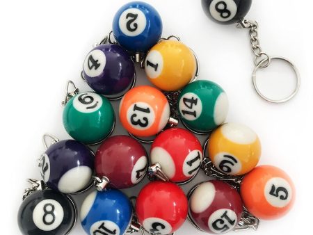 POOL BALL KEYCHAINS - VARIOUS DESIGNS For Sale