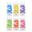 3 Mini Glitter Numeral Candle on Sale